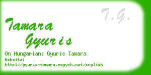 tamara gyuris business card